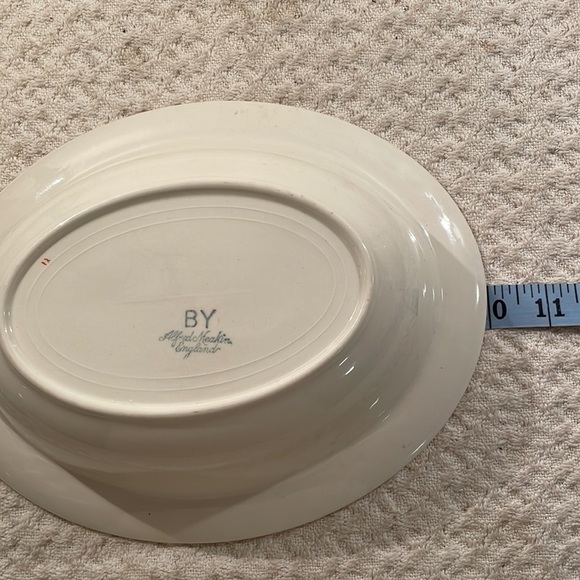 Alfred Meakin England Oval Deep Urn W Flower & Plumes Geometric Trim - Picture 6 of 9